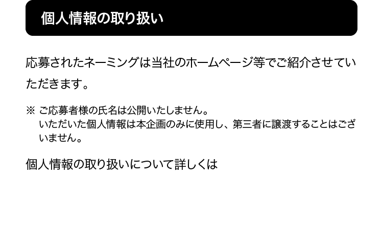 個人情報の取り扱い